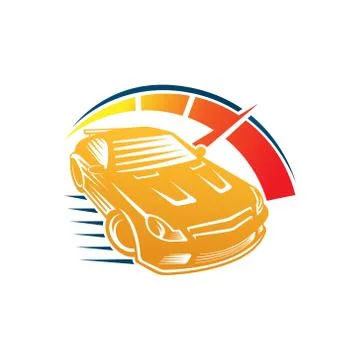 Auto Car Logo icon Vector Illustration template. Modern Sport Car vector logo Stock Illustration