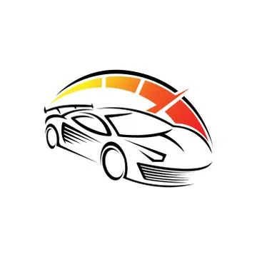 Auto Car Logo icon Vector Illustration template. Modern Sport Car vector logo Stock Illustration