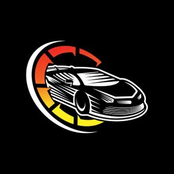 Auto Car Logo icon Vector Illustration template. Modern Sport Car vector logo イラスト素材