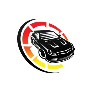 Auto Car Logo icon Vector Illustration template. Modern Sport Car vector logo Ilustración de archivo