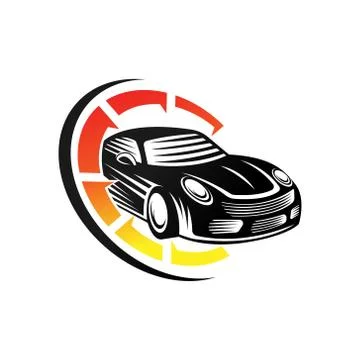 Auto Car Logo icon Vector Illustration template. Modern Sport Car vector logo Stock Illustration
