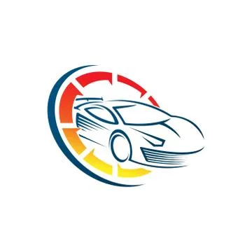 Auto Car Logo icon Vector Illustration template. Modern Sport Car vector logo Stock Illustration
