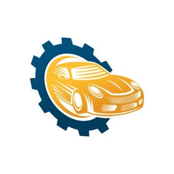 Auto Car Logo icon Vector Illustration template. Modern Sport Car vector logo Ilustración de archivo