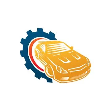 Auto Car Logo icon Vector Illustration template. Modern Sport Car vector logo Stock Illustration