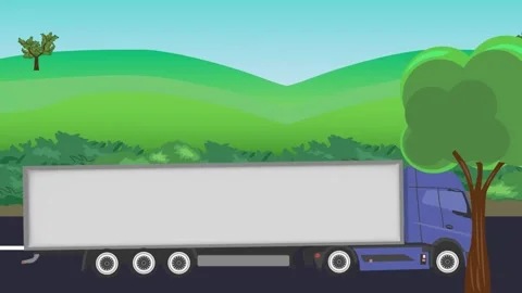 Auto car running on the road, 2d cartoon animation 库存影片 311502857
