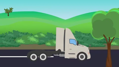 Auto car running on the road, 2d cartoon animation 库存影片 311502863