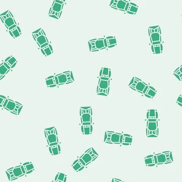Auto car top view glyph seamless pattern Stock Illustration
