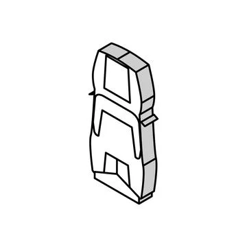 Auto car top view isometric icon vector illustration イラスト素材