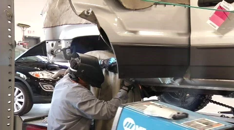 Auto Collision Welding Stock Footage 847347
