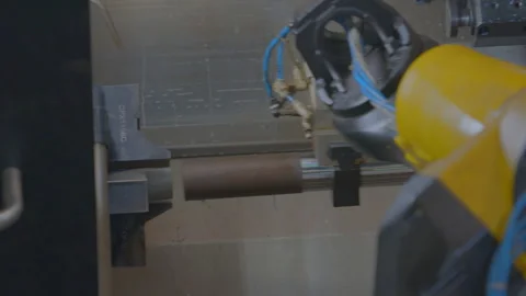 Auto component spare parts Automaticly on factory Stock Footage 255931759