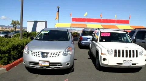 Auto Dealer Lot Stock Footage