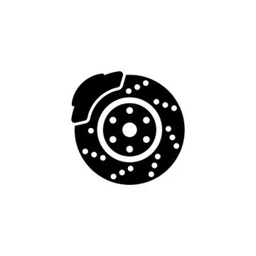 Auto disk brake. Vector icon Stock Illustration