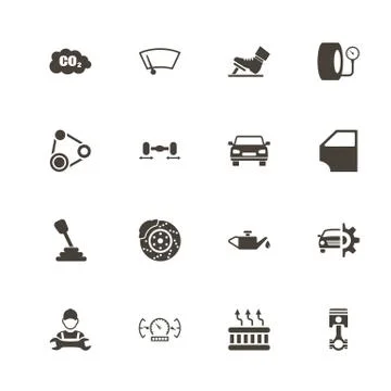 Auto - Flat Vector Icons Stockillustratie