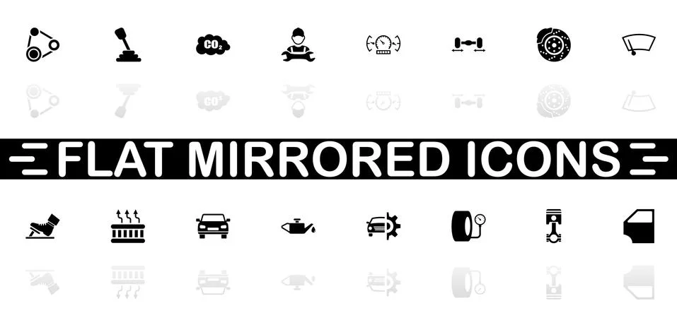 Auto - Flat Vector Icons 스톡 일러스트