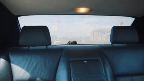 Auto folding car headrests Stock-Footage 122734646