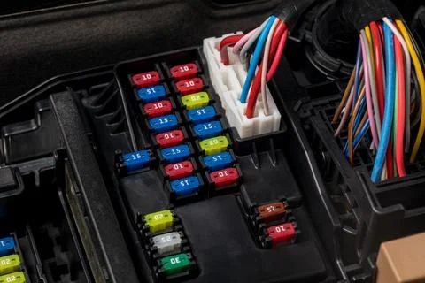 Auto fuse panel Stock Photos