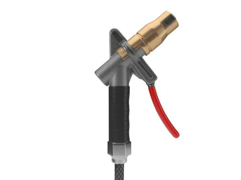 Auto gas nozzle, close up view. 3d illustration Stock Illustration