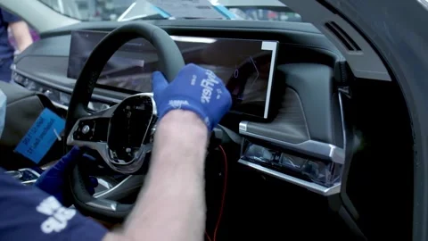Auto industries, car manufacturing process, production unit Stock-Footage 263052329