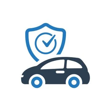 Auto Insurance Icon Stock Illustration