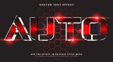 Auto lightning editable text effect template 스톡 일러스트