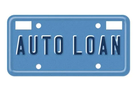 Auto loan vanity plate Stock Illustration