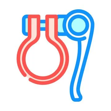 Auto locking color icon vector illustration Illustrazione stock