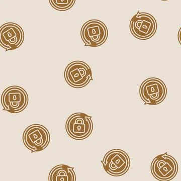 Auto locking glyph seamless pattern 스톡 일러스트