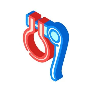 Auto locking isometric icon vector illustration Stock Illustration