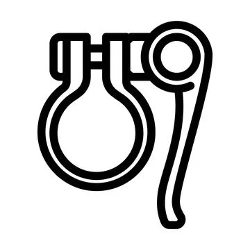 Auto locking line icon vector illustration Illustrazione stock