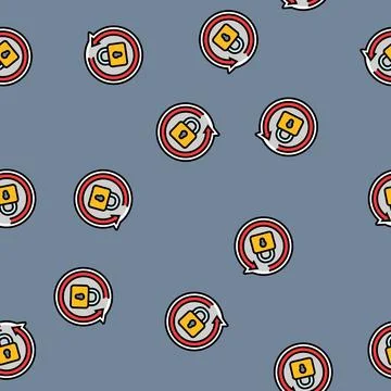 Auto locking vector seamless pattern Stock Illustration