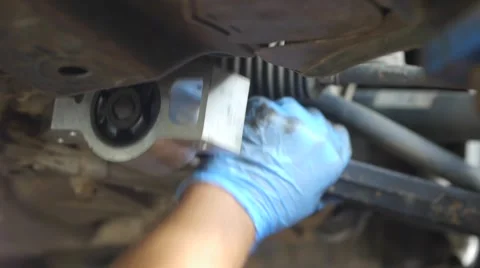 Auto mechanic fix a car problem 21 Stock Footage 58287009