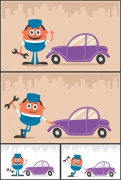 Auto Mechanic Stock Illustration