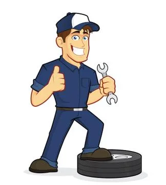 Auto Mechanic Stock Illustration