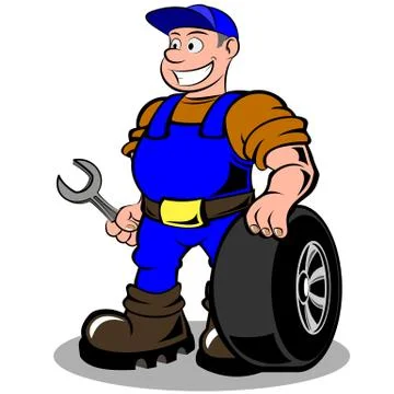 Auto mechanic Stock Illustration