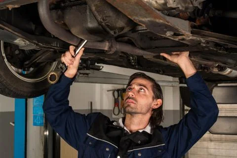 Auto mechanic portrait Stock Photos