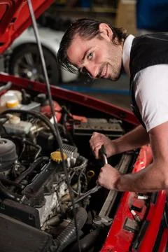 Auto mechanic portrait Stock Photos