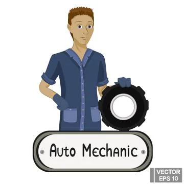 Auto Mechanic profession Stock Illustration