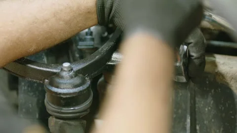Auto mechanic repairs the engine Stock Footage 292957090