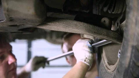 Auto mechanic at work closeup Stock Footage 70354995