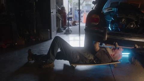 Auto Mechanic Working On A Car Stock Footage 270394247