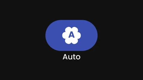 Auto Mode Settings Button UI Stock Footage 335576680