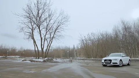 Auto in the open car park Stock Footage 78552056