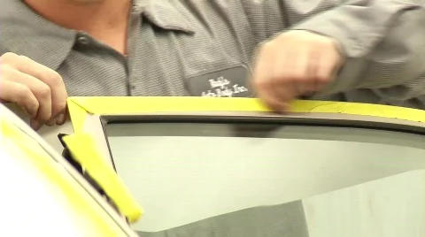 Auto Paint Prep Stock Footage 847339