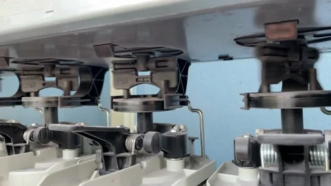 Auto painting mixing running machine in laboratory Stock Footage 220185291
