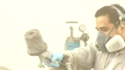 Auto Painting Repair Work Stock Footage 847341