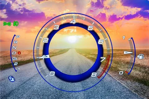 Auto panel and motion blur Stock Photos