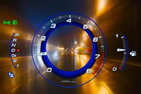 Auto panel and motion blur Foto stock