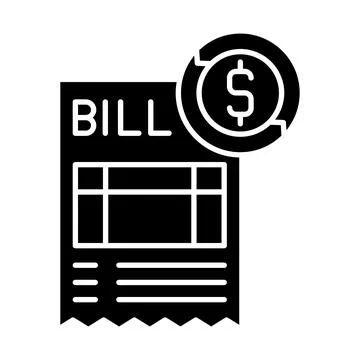 Auto Pay Glyph Icon Stock Illustration