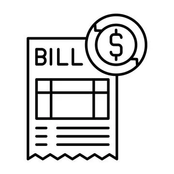 Auto Pay Line Icon Stock Illustration