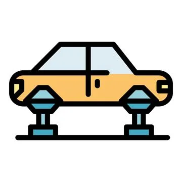 Auto production icon vector flat Illustrazione stock